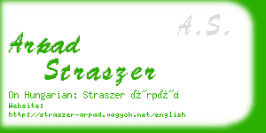 arpad straszer business card